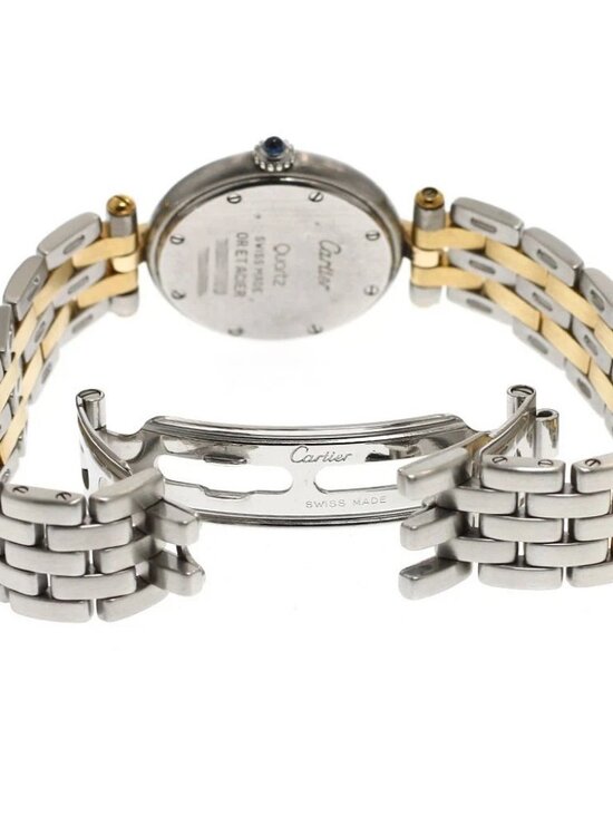 CARTIER PANTHERESM W25030B6 Round 2 row beige Dial Quartz Ladies Watch_930403